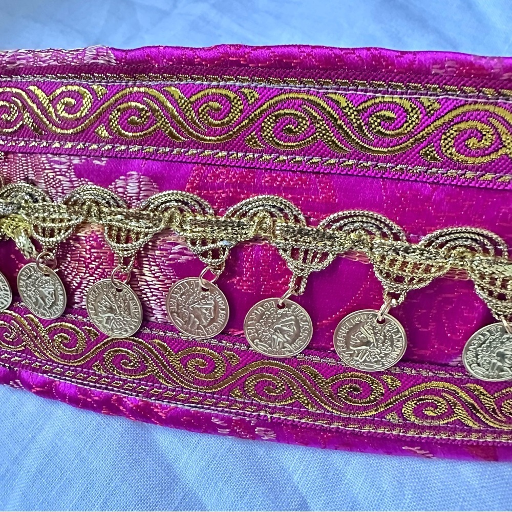 RUBYRUDI Cuff Bracelet Handcrafted OOAK Fabric Embellished Artisan Wearable Art - Picture 16 of 16